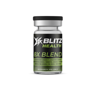8X Blend L-Carnitine (20mg) / L-Arginine (20mg) / Methonine (25mg) / Inositol (50mg) / Choline (50mg) / B6 (25mg) / B5 (5mg) / B12 (1mg)